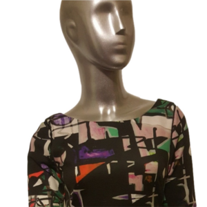 Milly Black Multicolored Dress Size 2